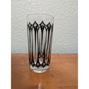 Retro MCM Style Beverage Tumbler Clear Glass